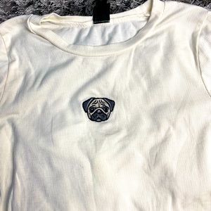 Cute pug crop top
